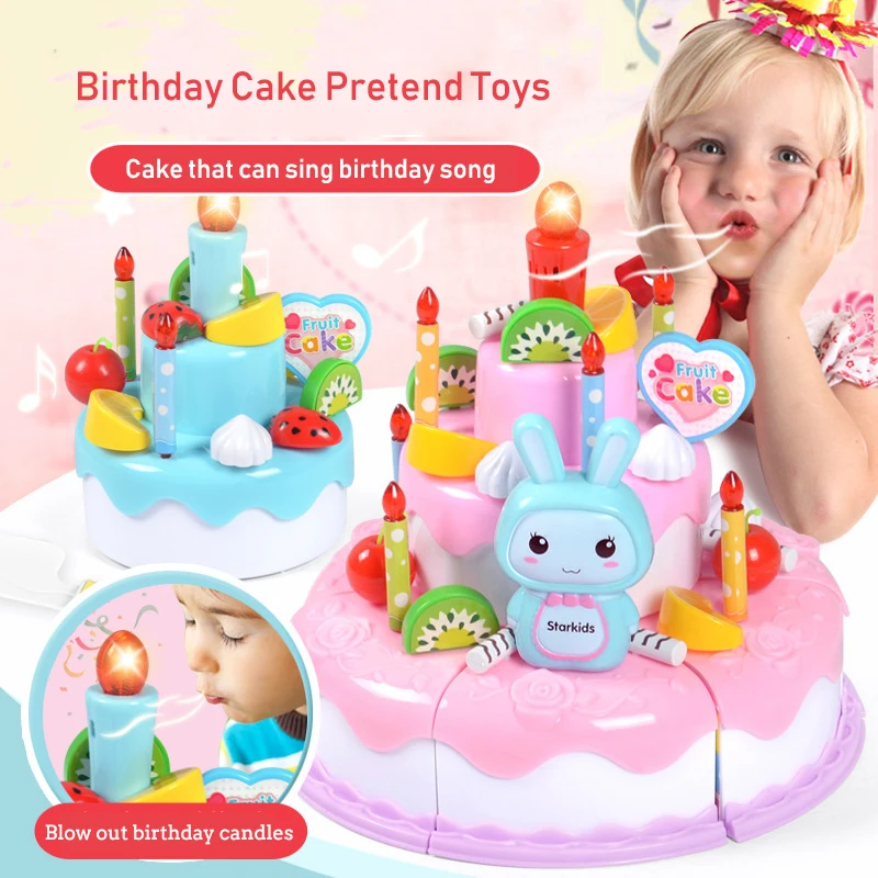 Kids Outdoor Kitchen Accessories - Kinder Spielzeug Simulation DIY Geburtstag Kuchen