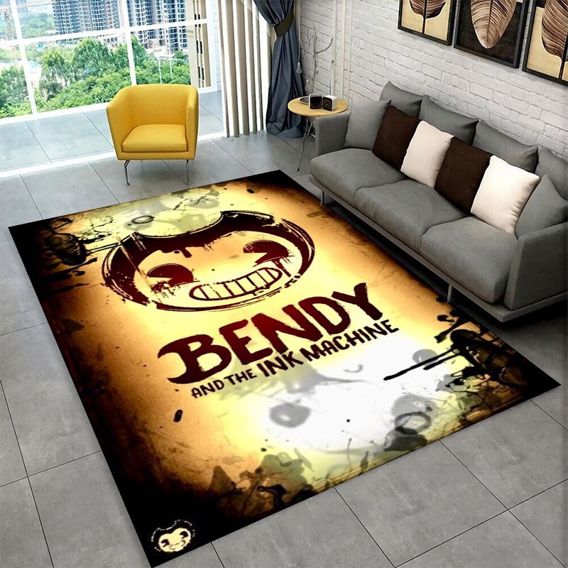 Kids Outdoor Area - 3D B-Bendy Horror-Spiel Cartoon Wohnzimmer Rutschfester
