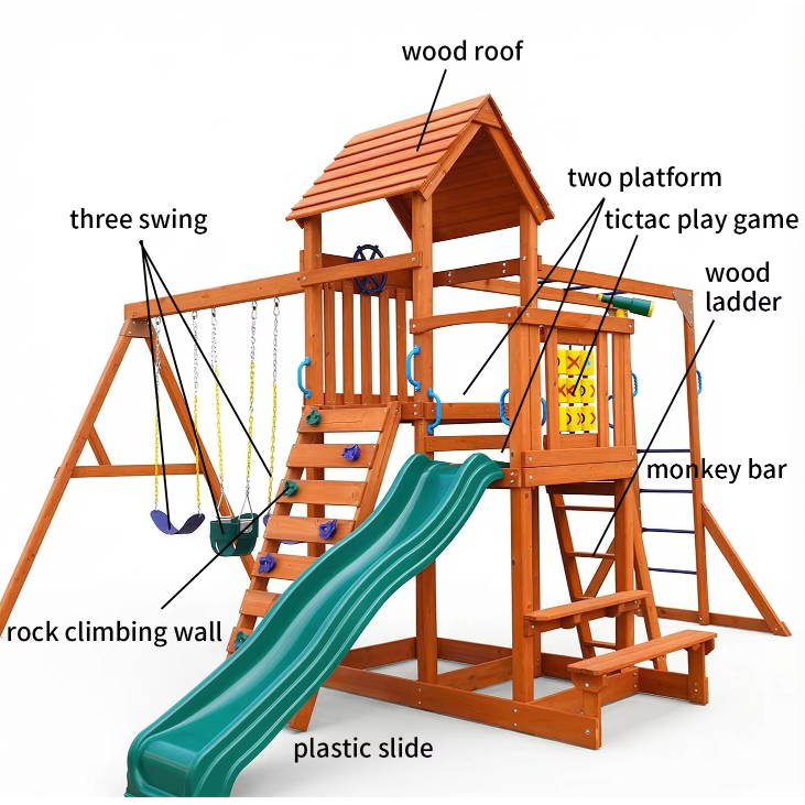 Kids Outdoor Climbing Frame - Spielgeräte Langlebiger Kletterrahmen Kinder-Spielhaus Outdoor-Spielplatz Garten-Hinterhof-Spielset